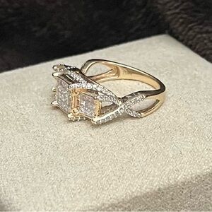 JTV Gold and Silver Women's Ring